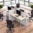 thumbnail image 2 of Easy Office 4 Person Cubicle Desk in Natural Elm - Engineered Wood, 2 of 7