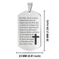 thumbnail image 2 of Stainless Steel The Lord’s Prayer Dog Tag Keychain Circle Ring, 2 of 2