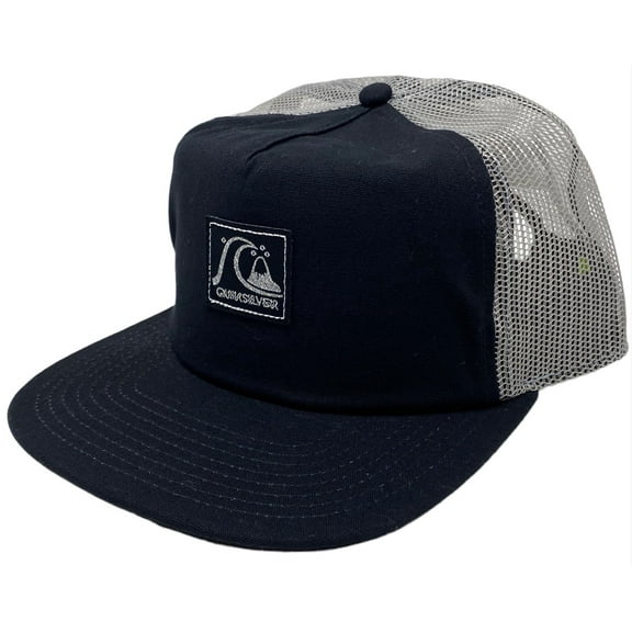 Quiksilver Men's Single Fin Trucker Hat Cap (Black)