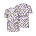thumbnail image 6 of Rocae Lavender Flowers for Breathable Men's Baseball T-Shirt Fashionable Casual Baseball Jersey, Moisture-wicking Sportswear 3X-Large, 6 of 9