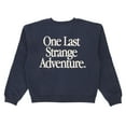 thumbnail image 3 of Stranger Things 5 One Last Strange Adventure Women's Navy Blue Crew Neck Long Sleeve Sweatshirt-Large, 3 of 4