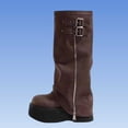 thumbnail image 5 of Taqqpue Women's Mid-Calf Boots Round Toe Side Zipper Height Increasing Platform Comfortable Casual Boots for Women Size 5-9 Fashion Casual Shoes Fall Winter Footwear Comfortable, 5 of 7
