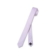 Vesuvio Napoli Narrow NeckTie Extra Skinny Lavender Purple Men's 1.5" Neck Tie