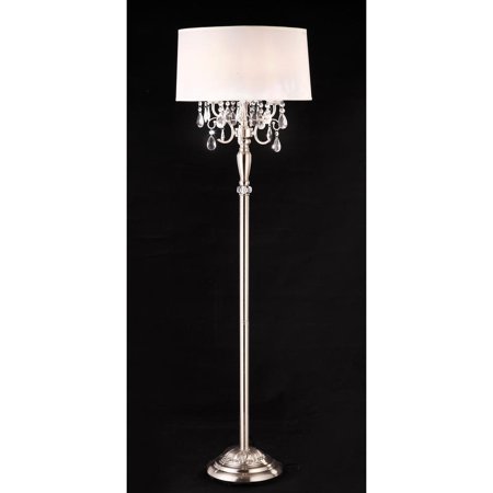 Ok Lighting Crystal Silver Floor Lamp 62 Walmart Com