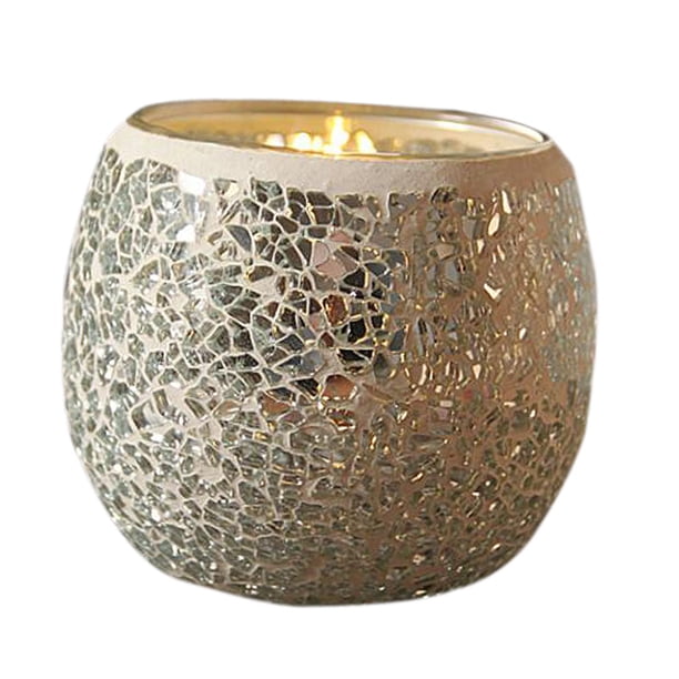 Candelabro de cristal de mosaico Sunnimix estilo europeo 7,5x8,5x10,5 CM