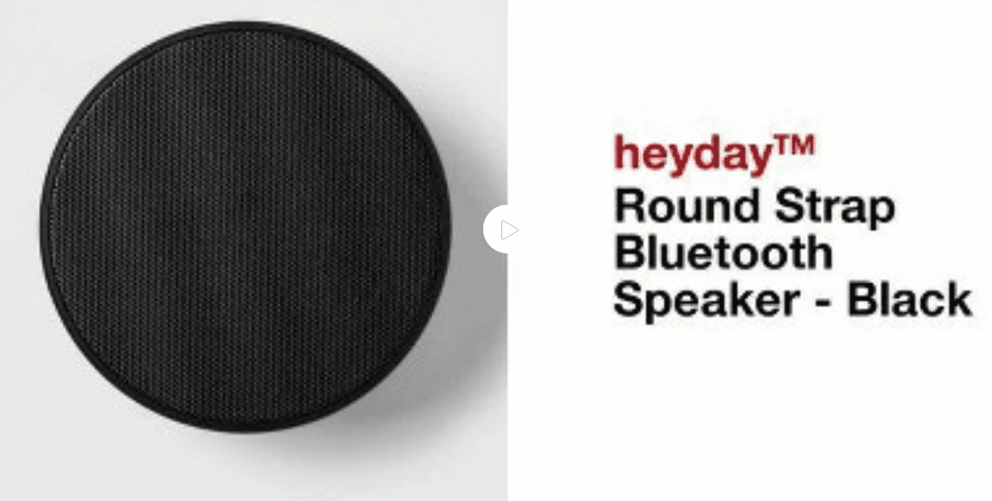 heyday round strap bluetooth speaker