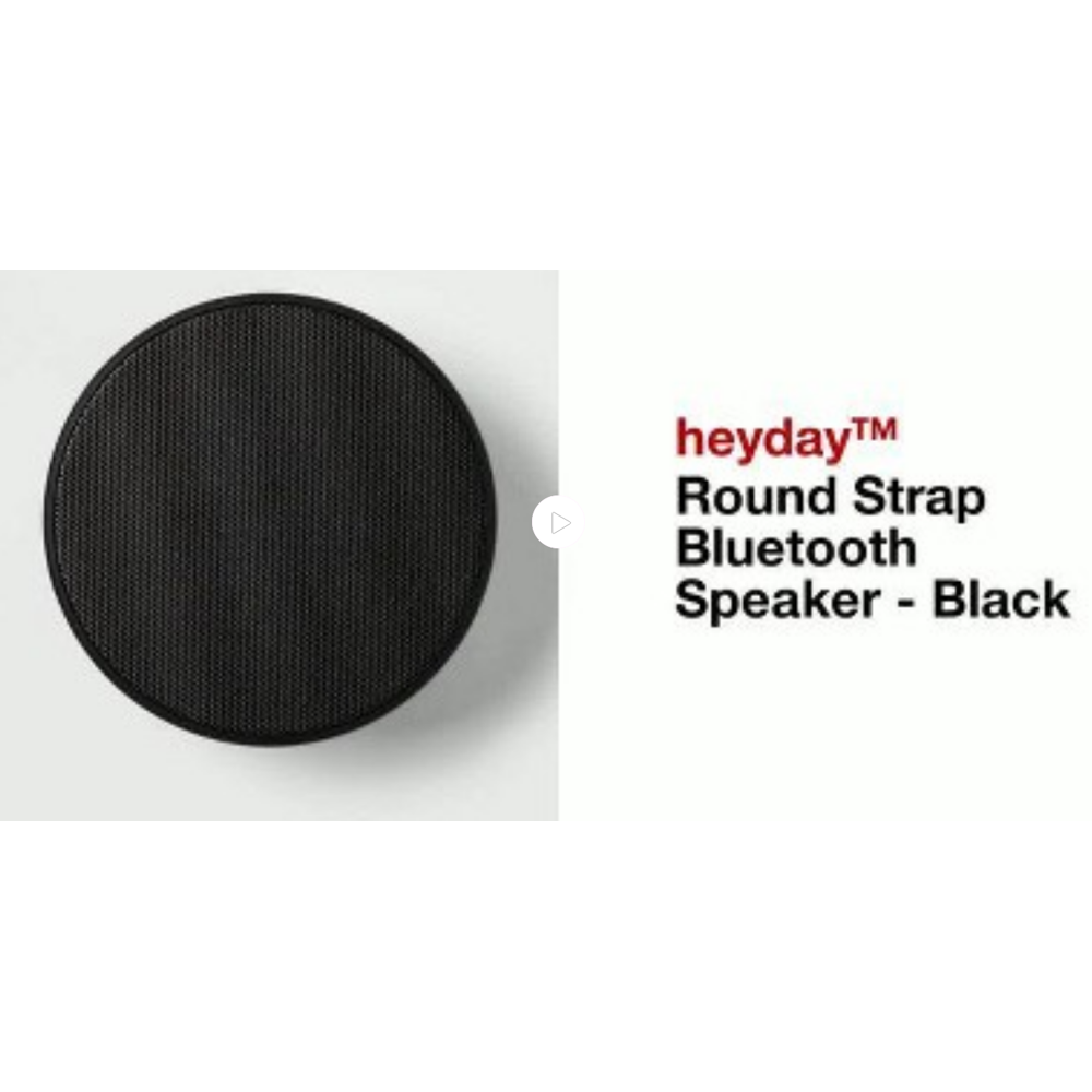 heydayRound Strap Bluetooth Speaker Black