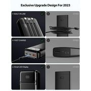 10000mAh Power Bank for Galaxy S23 FE - 22.5W PD Fast Charge Backup Battery Portable Charger Built-in Cable LED Display 1-Port USB Compatible With Samsung Galaxy S23 FE