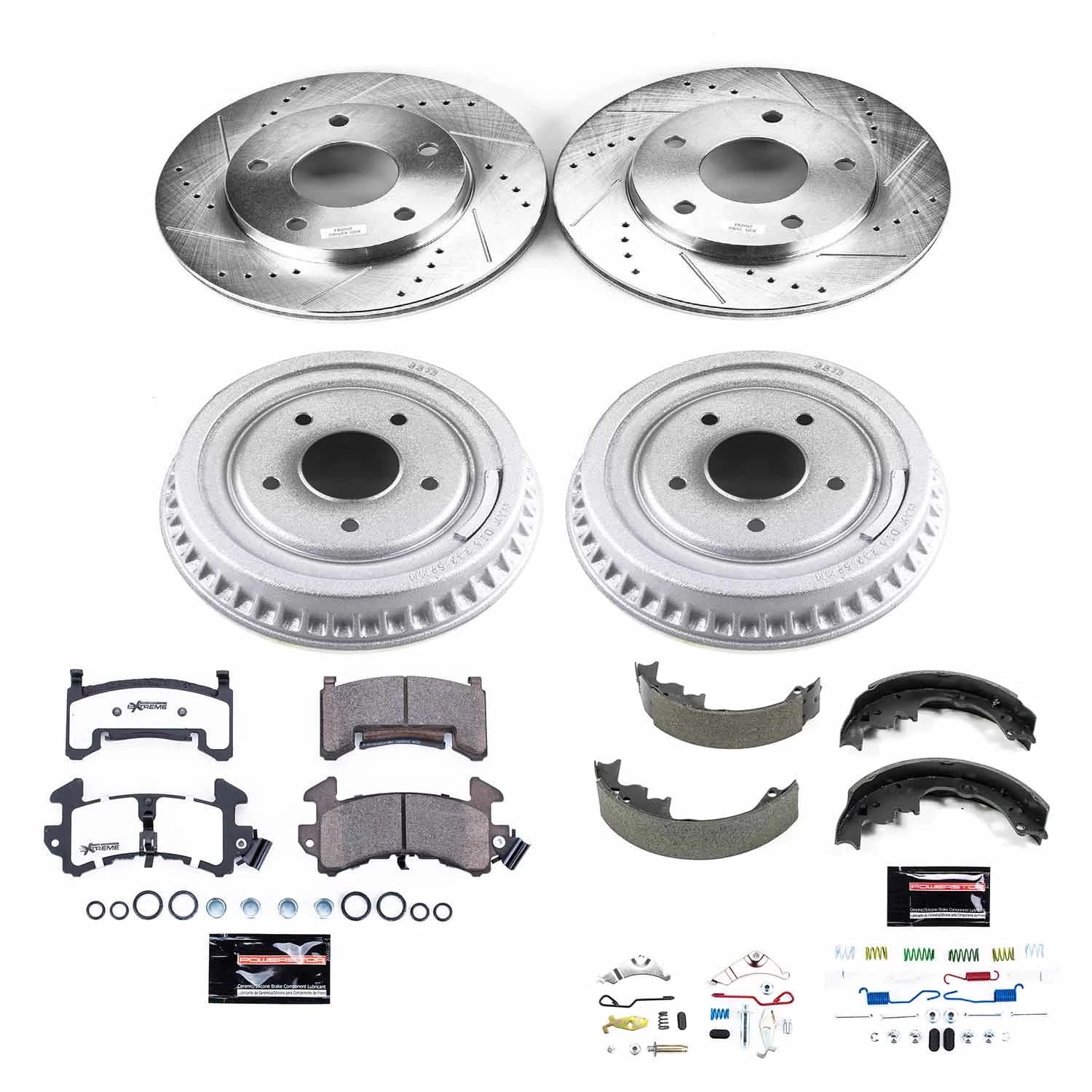 PowerStop Front and Rear Z26 Street Warrior Brake Pad Rotor Drum and Shoe Kit Fits: GMC Select Models K15052DK-26