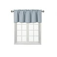 thumbnail image 4 of 1 Kitchen valance thermal slate blue solid rod pocket blackout window dressing filtering TVLO size 54" wide X 18" length, 4 of 4