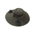thumbnail image 2 of Sombrero de ala ancha para exteriores, para pesca, playa, con 2 ventiladores solares, ligero verde, 2 of 9