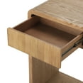 thumbnail image 3 of Christopher Knight Home Modern 3-Drawer Console Table with Storage Cabinet, Wood Frame, Brown, 3 of 9