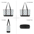 thumbnail image 6 of FORMRS Canvas Laptop Tote Bag for Women with 15.6" Computer Compartments Shoulder Handbag, Light Blue Checkered Heart, 6 of 7