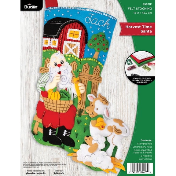 Harvest Time Santa Bucilla Felt Stocking Kit
