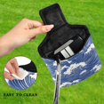 thumbnail image 4 of Haosy Blue White Wave Golf Mallet Putter Cover Strong Magnetic Leather Golf Club Headcover Closure, 4 of 7