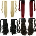 thumbnail image 3 of Happydeer Women Girl Long Straight Wavy Ponytail Wigs Clip in Pony Tail Hair Extensions, 3 of 12