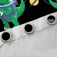 thumbnail image 4 of Manfei Outer Space Dinosaur Blackout Curtains Set of 2 (52x84 Each), Cartoon Rocket Planet Window Curtains, Kawaii Animal Curtains and Drapes, Window Curtains Decor, 4 of 6