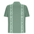 thumbnail image 4 of ZCFZJW Western Shirts for Men Big and Tall Regular Fit Casual Summer Short Sleeve Button Down Beach Vacation Hawaiian Tops Trendy Holiday Outfit Clothes 2025 Mint Green XXXXL, 4 of 5