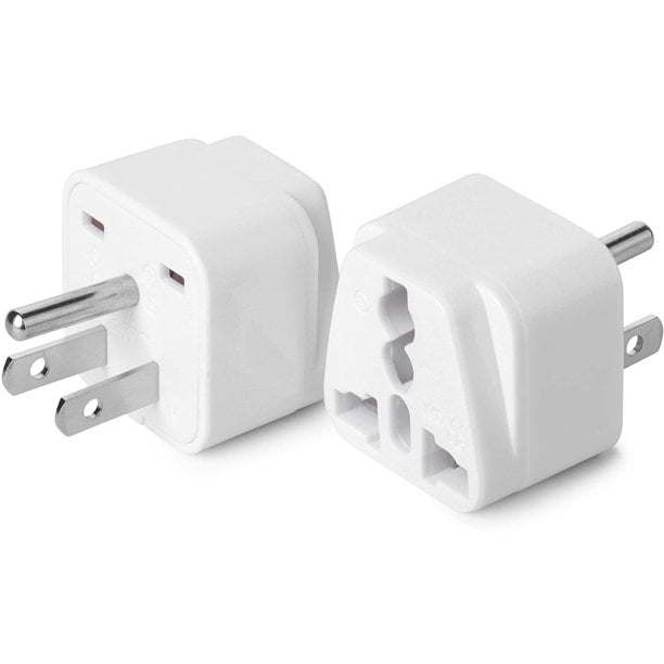 Universal to American Outlet Plug Adapter, 2 Pack, Canada Universal