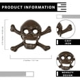 thumbnail image 2 of Metal Skull & Crossbones Beer Soda Bottle Opener Wall Mount Home Bar Pub Halloween Decor, 2 of 7