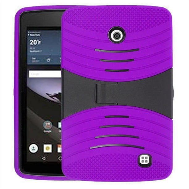 LG G Pad F 7.0 Hybrid Silicone Case Cover Stand Purple