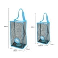 thumbnail image 3 of Hanging Folding Mesh Garbage Bag Organizer Trash Bags Holder Recycling Containers Storage for Kitchen - Size S(Blue), 3 of 5