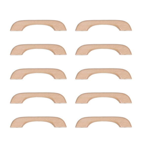 Miangastore 10PCS Kitchen Cabinet Furniture Handle Solid Wooden Cabinet Knob and Handle Door Drawer Wood Pull Handle Knobs