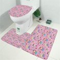 thumbnail image 2 of Pink Fairy Princess Pattern Bathroom Rugs Sets 3 Piece,Toilet Cover Set,Absorbent Non Slip Bathroom Mats Sets with U-Shaped Contour Rug Toilet Rug Set, 2 of 5