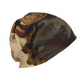 thumbnail image 3 of Pofeuu Vintage Style Elk Print Beanie Hat for Men and Women Winter Warm Hats Knit Slouchy Thick Skull Cap, 3 of 7