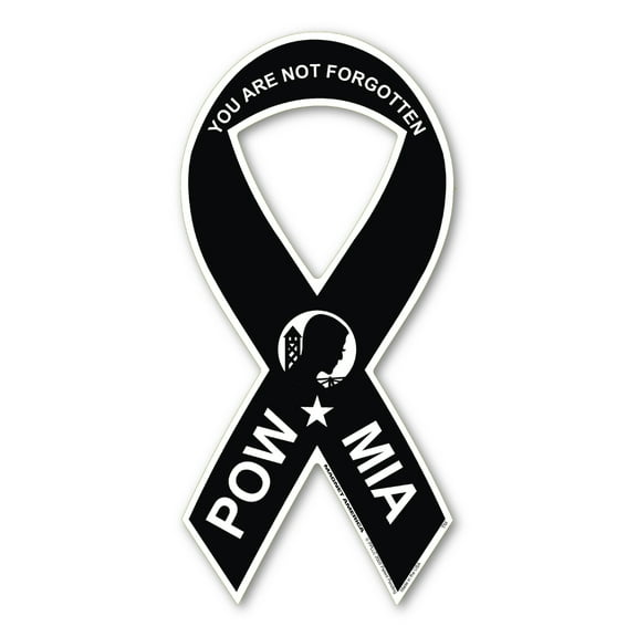 Magnet, Ribbon Shaped Magnet, POW MIA, You Are Not Forgotten, 3.75" x 8"