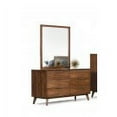 thumbnail image 2 of Limari Home Soria 6-Drawer Mid-Century Wood & Stainless Steel Dresser in Walnut, 2 of 4