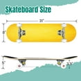 thumbnail image 2 of 31'' Complete Skateboard 7 Layer Canadian Maple Double Kick Deck Skateboards yellow gold bright fun back to school color solid yellow paper orange Skate Board for Beginner Adult Gifts, 2 of 5