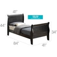 thumbnail image 6 of Glory Furniture Louis Phillipe Twin Bed in Black Color, 6 of 7