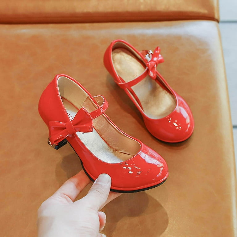 NOLDARES Toddler Flower Girl Dress Shoes Little Girl Low Heels