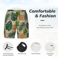 thumbnail image 5 of Xecao Pineapples Palm Leaves for Men's Swimming Trunks Swim Trunks Quick Dry Swim Shorts with Mesh Lining Funny Swimwear Bathing Suits, 5 of 9
