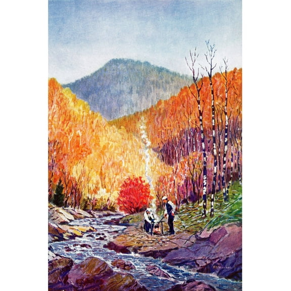 "Autumn View" Painting Print on Wrapped Canvas