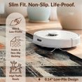 thumbnail image 6 of Design&I 5'x7' Washable Area Rug Snag-Free, Skid-Resistant Circle Retro Vinyl Record Music Distressed Groove Ring Border for Dining Room, Under Table, Home Office, 6 of 7