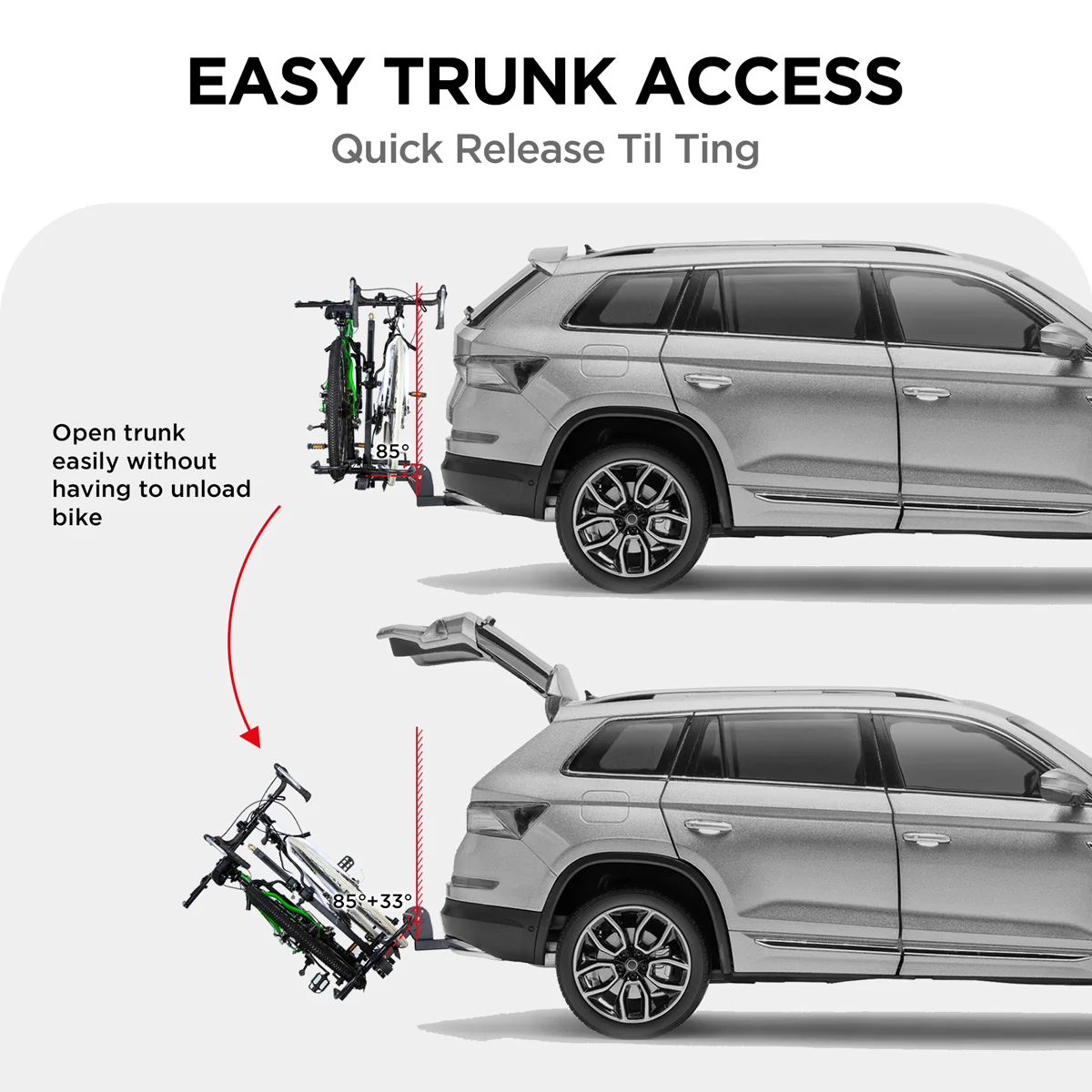 Young Electric 2-Bike Hitch Rack with Lock photo 2