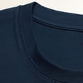thumbnail image 5 of HAOTAGS Mens T-Shirt Casual Breathable Cotton Basic Short Sleeve Tee Tops Navy Size L, 5 of 6