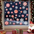 thumbnail image 5 of 11 Sheets Christmas Peppermint Candy Window Decorations Clings Stickers, Xmas Snowflakes Window Decals Decor for Glass Windows, Christmas Holiday Home Office Party Decorations, 5 of 8