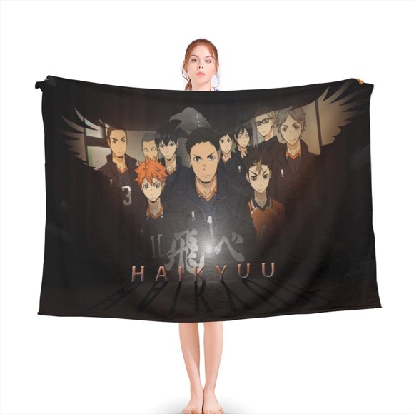 Haiyuu bokuto manga flannel throw blanket lightweight comfy fluffy warm cozy plush cover soft queen bed twin sofa office-50*60