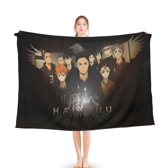Haiyuu bokuto manga flannel throw blanket lightweight comfy fluffy warm cozy plush cover soft queen bed twin sofa office-50*60