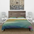 thumbnail image 2 of Designart 'Waterpainting Impression of Indigo And Green' Farmhouse Duvet Cover Set, 2 of 4