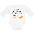 thumbnail image 3 of Inktastic I Love My Cousin to the Moon and Back Boys or Girls Long Sleeve Baby Bodysuit, 3 of 5