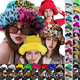 thumbnail image 2 of Sombrero de pescador de piel sintética de 58-60 cm XL para mujer, de invierno, cálido, de lujo, de gran tamaño, para exteriores, para niña, para fiesta, gorra Panamá larga de piel a la moda, 2 of 5