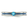 thumbnail image 4 of Edward Mirell Titanium Blue Topaz and Blue Anodized 4mm Band EMR168, 4 of 8