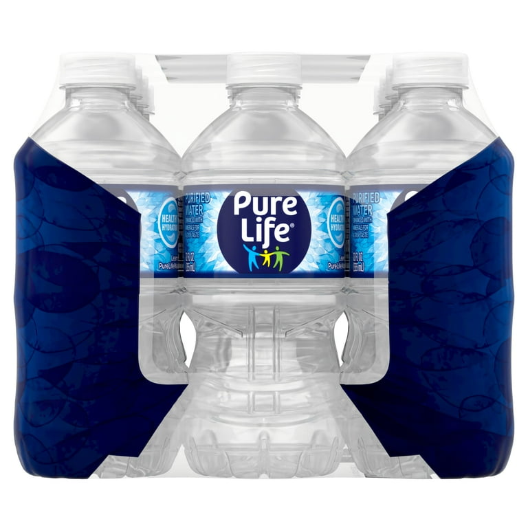 Pure Life Purified Water, 12 Fl Oz, 12-Pack Plastic Bottles