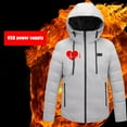thumbnail image 6 of Unisex Heated Hoodie Jackets,Heated Jacket 9 Heating Zones Heated Coat Heart Print Detachable Hood,Heated Coat with USB Smart Dual control (Battery Not Included), 6 of 9