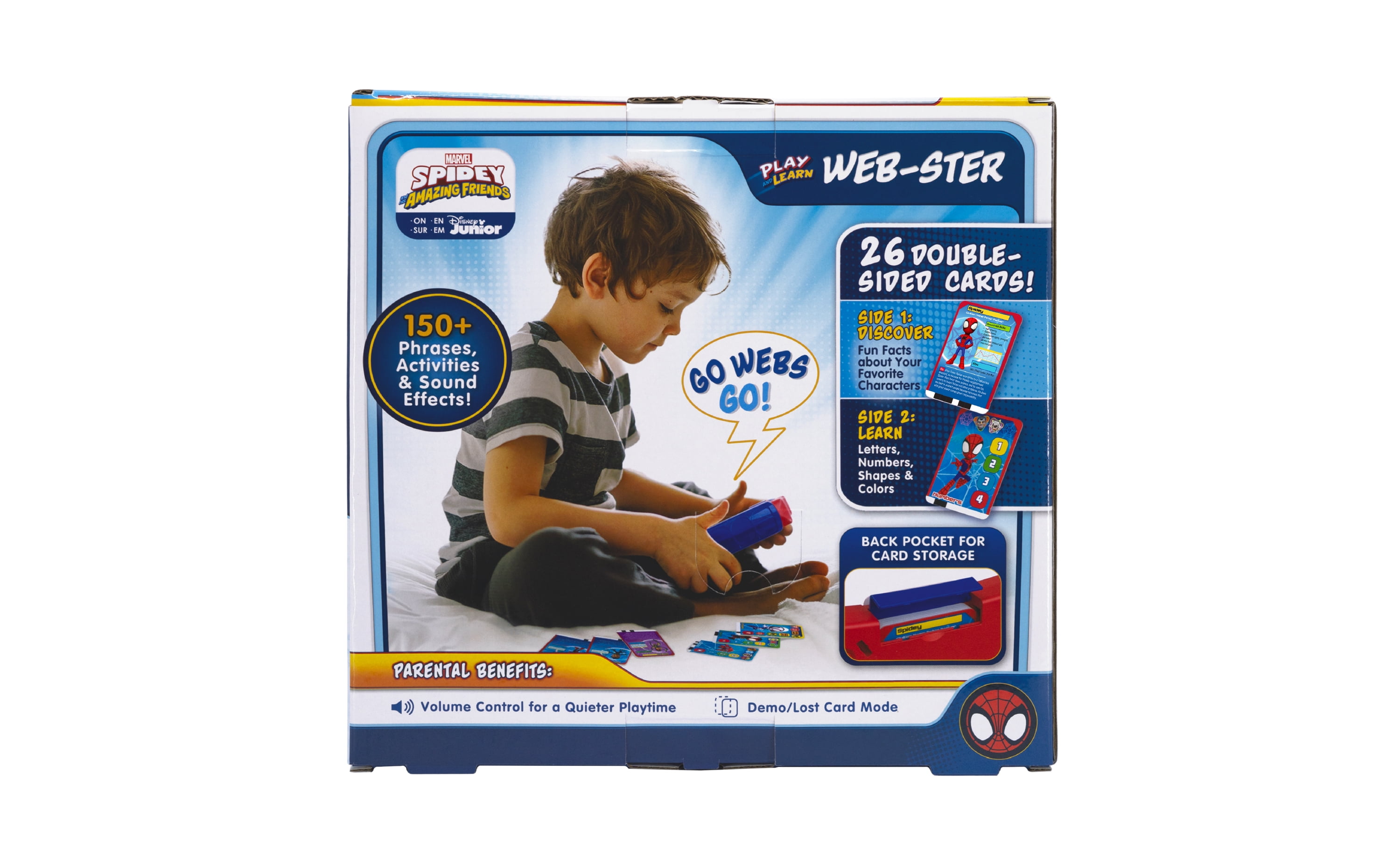 eKids Marvel Spidey and His Amazing Friends Webster Toddler Toy with Educational Games, Electronic Learning Systems