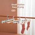 thumbnail image 3 of Socks Hanger 360 Degree Rotating Underwear Laundry Drying Rack Outdoor Closet Storage Clip Wind-proof Organizer Foldable Clamp White Orange, 3 of 9